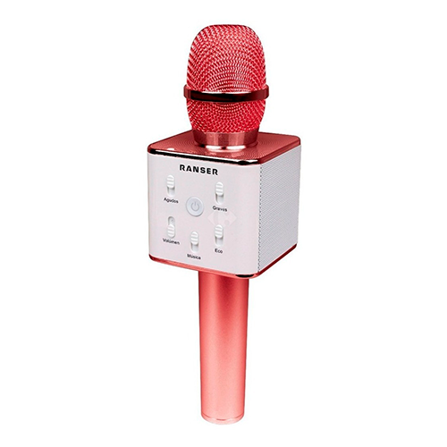 Micrófono Karaoke Ra70R Bt-Parlantes Incorp. Rojo