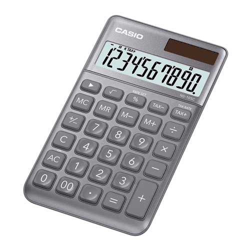 Calculadora Ns-10Sc-Gy Mini-10 Dig-Pila/solar Gris